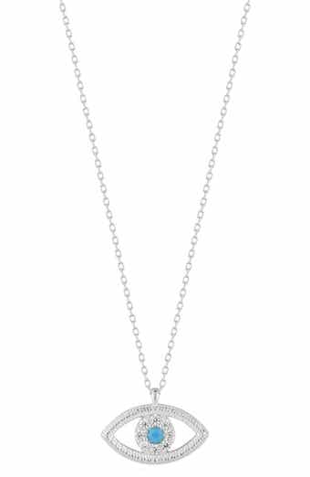 SPHERA MILANO CZ Evil Eye Pendant Necklace