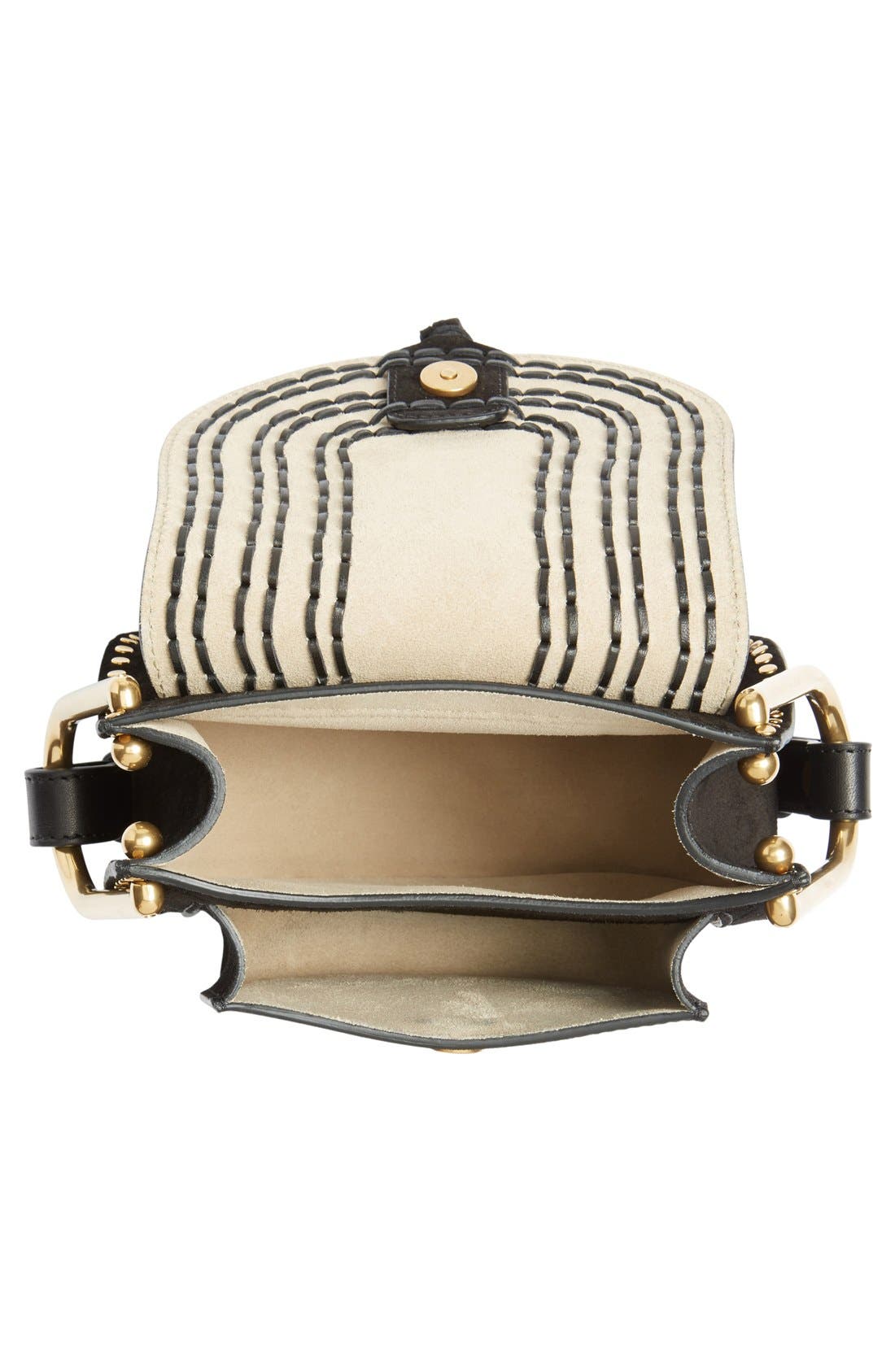 'Mini Hudson' Crossbody Bag, Alternate, color, BLACK
