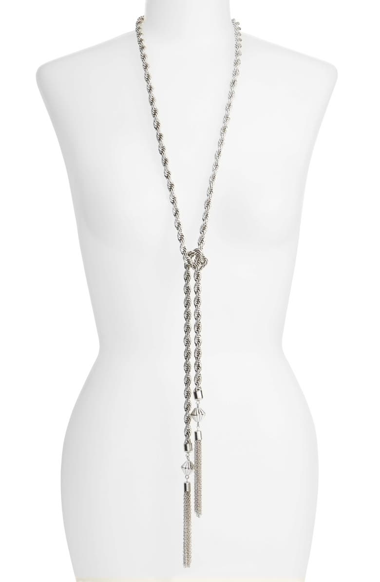 Karine Sultan Tassel Necklace, Main, color, 