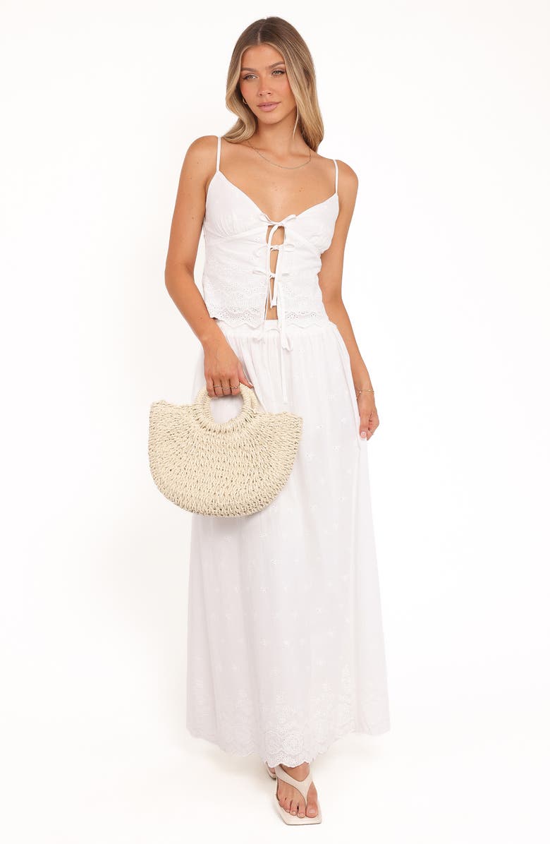 Petal & Pup Blaire Cotton Eyelet Camisole & Maxi Skirt Set, Alternate, color, White