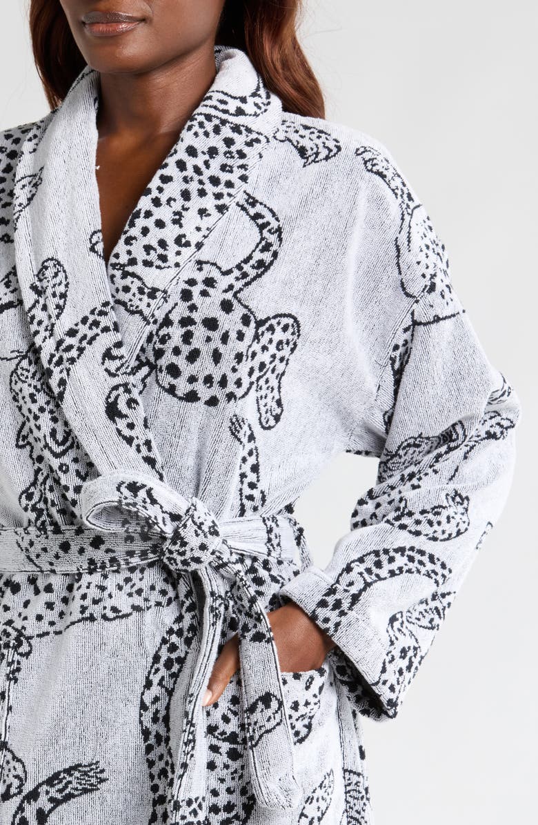 Desmond & Dempsey Print Terry Cloth Robe, Alternate, color, 