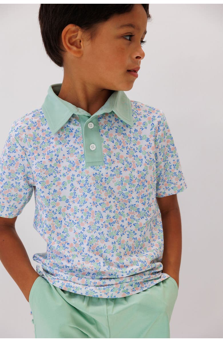 Courtside Kids Boys Polo Shirt, Alternate, color, Palm Green