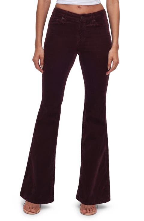 Good Legs Low Rise Corduroy Flare Pants (Regular & Plus)
