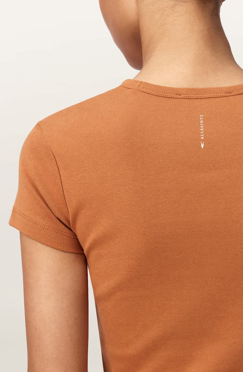 AllSaints Stevie Cotton T-Shirt, Alternate, color, Pecan Brown