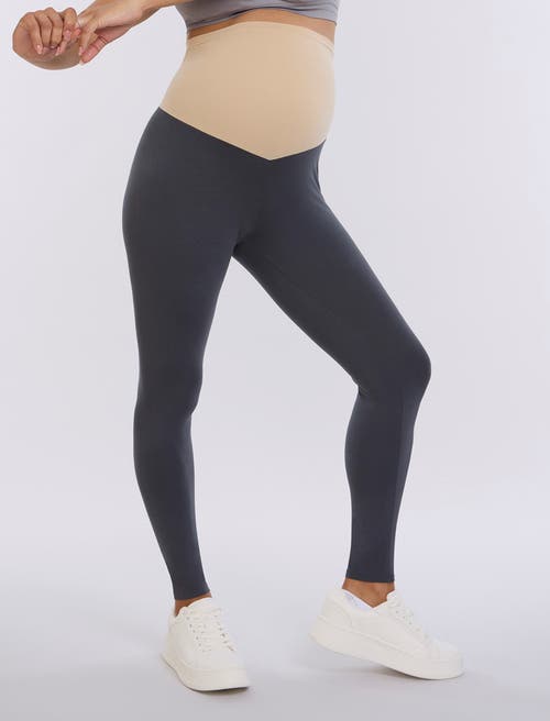 Motherhood Maternity Essential Stretch Secret Fit Over The Belly Maternity Leggings In Gray