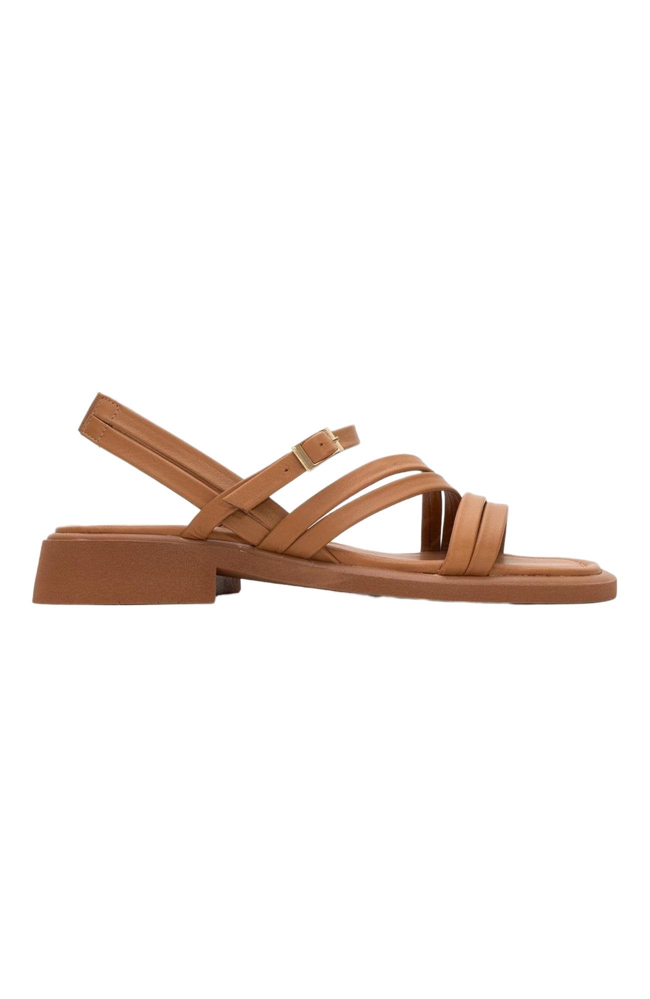 Cesar Leather Sandals, Alternate, color, Cognac Brown Leather