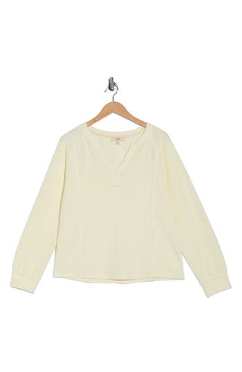 Blu Pepper Long Sleeve Knit Top In Neutral
