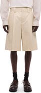 Helmut Lang Relaxed Fit Pleat Front Chino Shorts