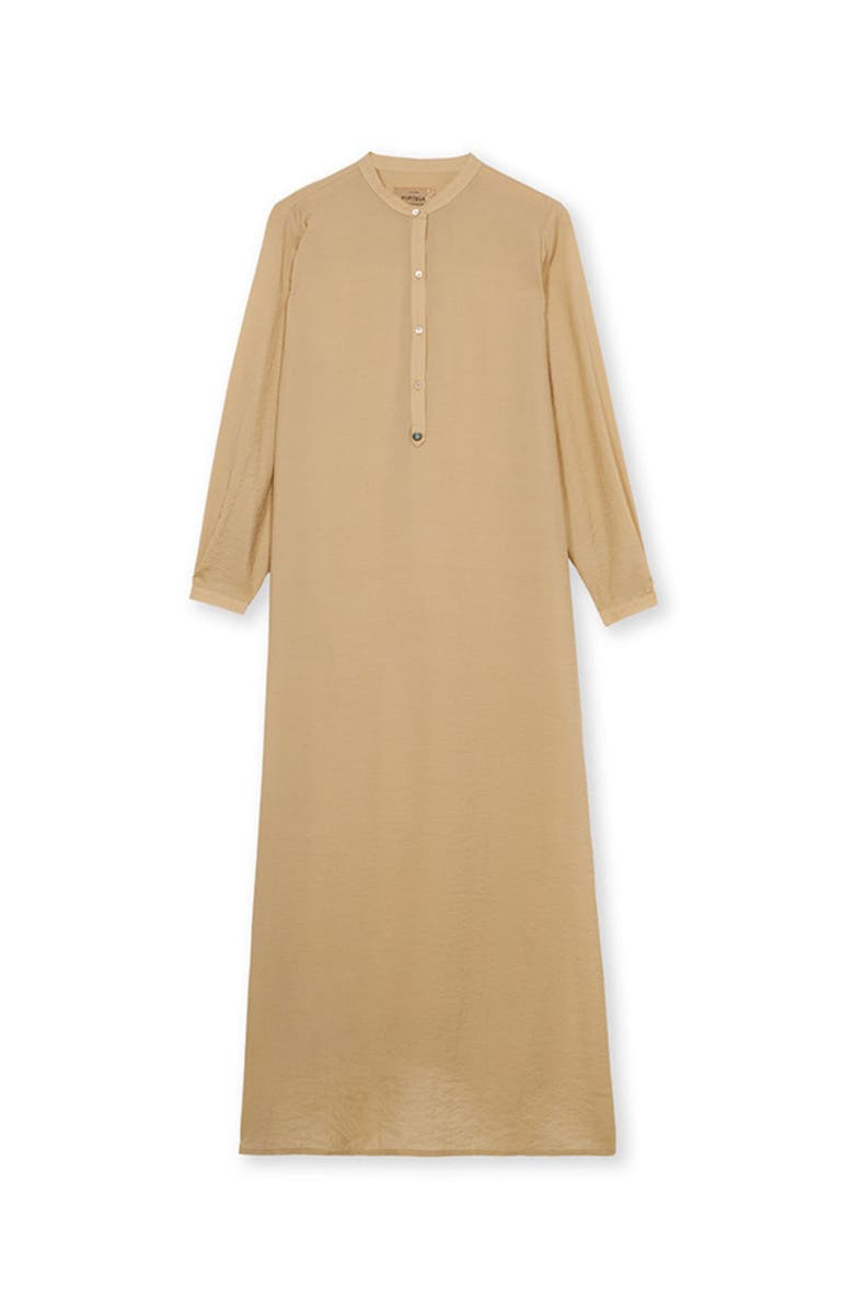 Fortela Valery Cotton Muslin Kaftan Dress, Main, color, Ecru