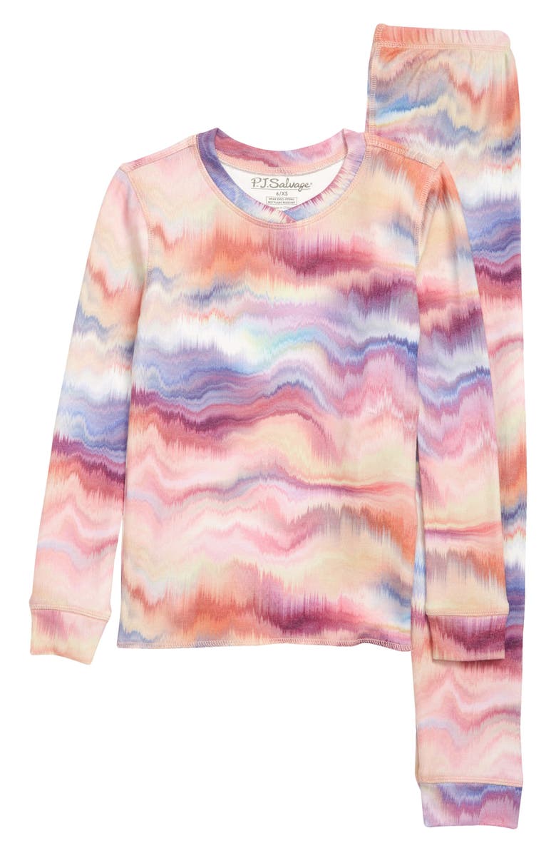 PJ Salvage Kids' Print Fitted Two-Piece Pajamas, Main, color, 