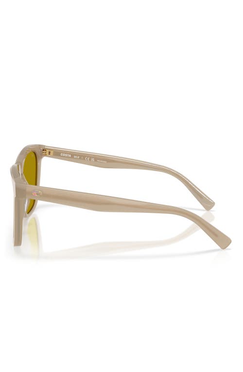 Costa Del Mar Ulu 56mm Mirrored Square Sunglasses In Sea Foam/sunrise Silver 580g