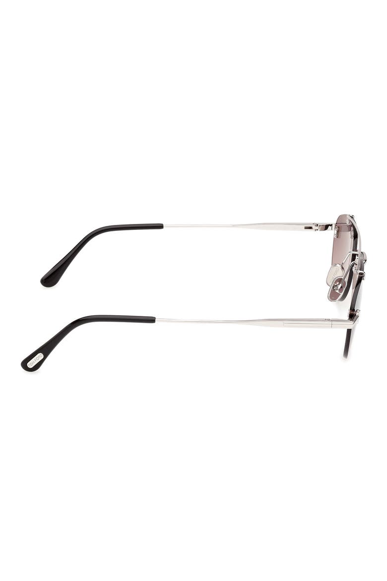Astor 55mm Gradient Pilot Sunglasses, Alternate, color, PALLADIUM / SMOKE TO SAND LENS
