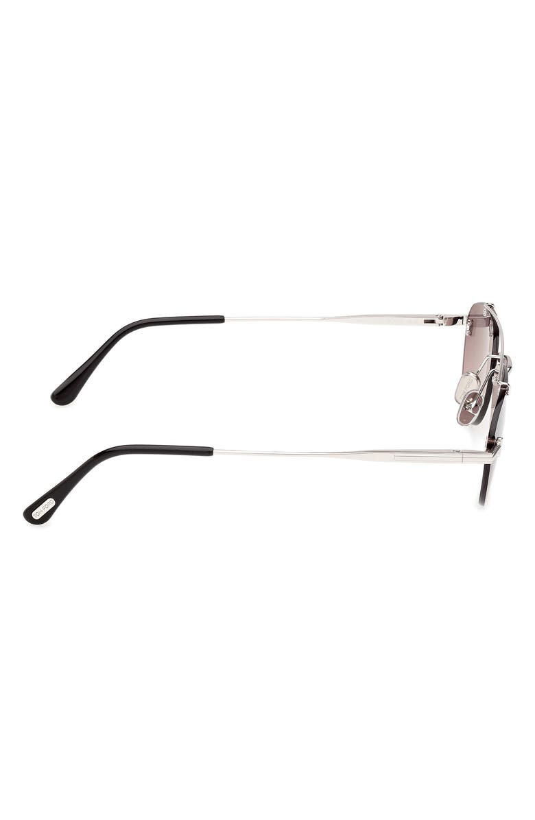 TOM FORD Astor 55mm Gradient Pilot Sunglasses, Alternate, color, Palladium / Smoke To Sand Lens