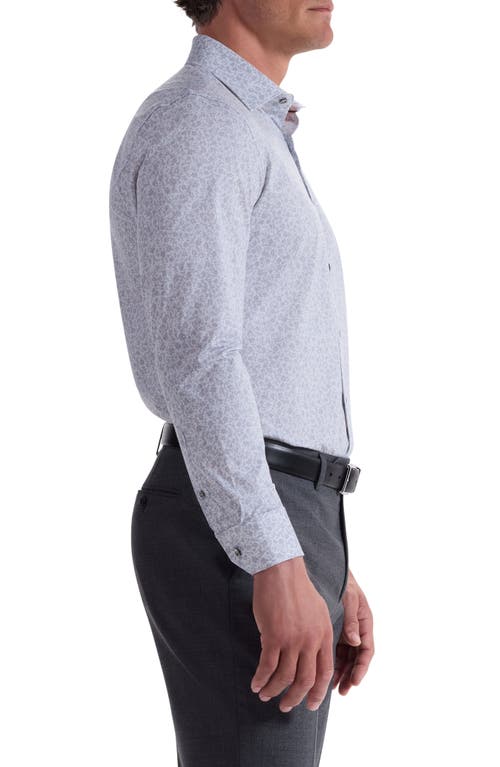 Bugatchi Jimmy Ooohcotton® Floral Button-up Shirt In Silver