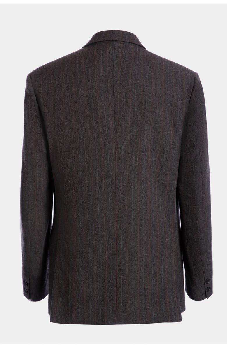 Bally Blazer With a Pinstripe Pattern, Alternate, color, Gray