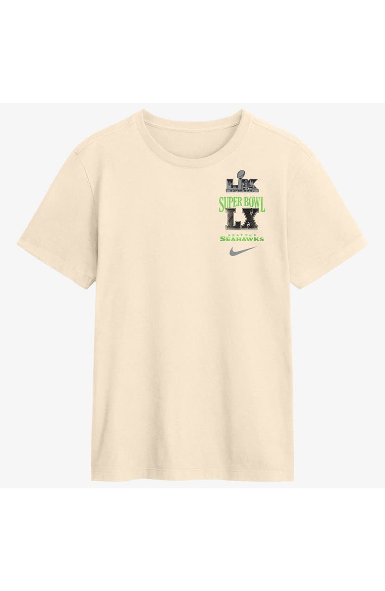 Nike Men's Nike  Natural Seattle Seahawks Super Bowl LX Champions Long Ball T-Shirt, Alternate, color, Natural