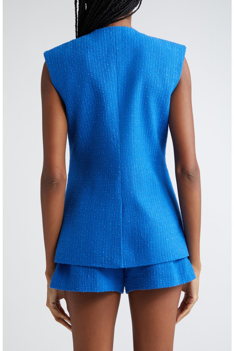 Tamara Cotton Blend Cutaway Vest, Alternate, color, COBALT