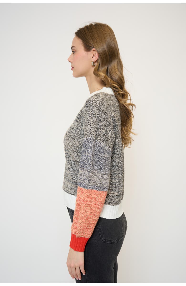 Central Park West Maisie Bright Melanged Colorblocked Crew, Alternate, color, Multi