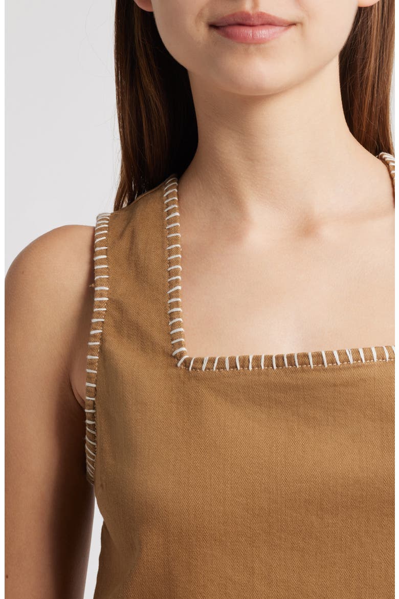 Carbon Whipstitch Cotton Tank, Alternate, color, SAFARI EMBROIDERED