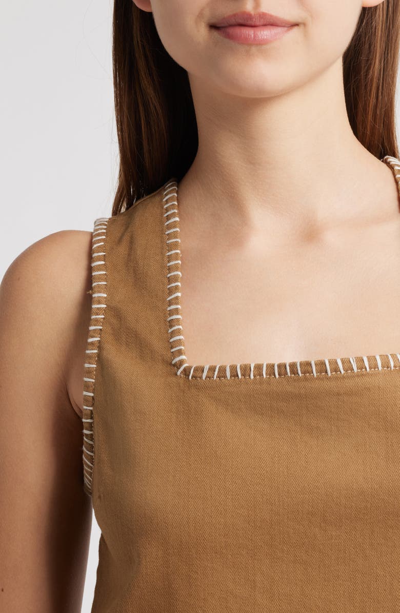 Rails Carbon Whipstitch Cotton Tank, Alternate, color, Safari Embroidered