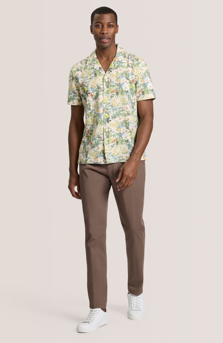 Ted Baker Floral Short Sleeve Button-Up Shirt, Alternate, color, 