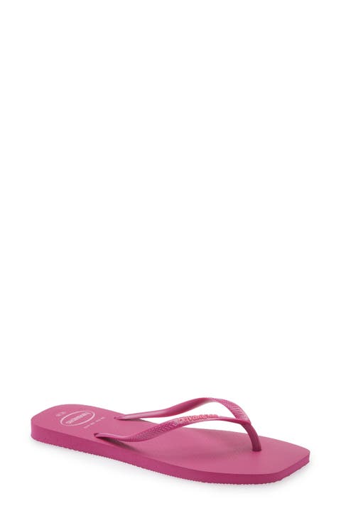 Slim Square Logo Flip Flop (Women)