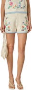 English Factory Embroidered Cotton Crochet Shorts
