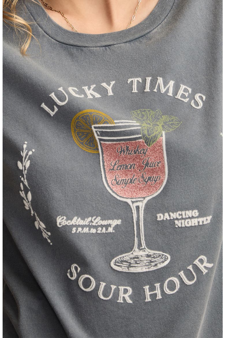 Sour Hour Cotton Graphic T-Shirt, Alternate, color, FLINT STONE