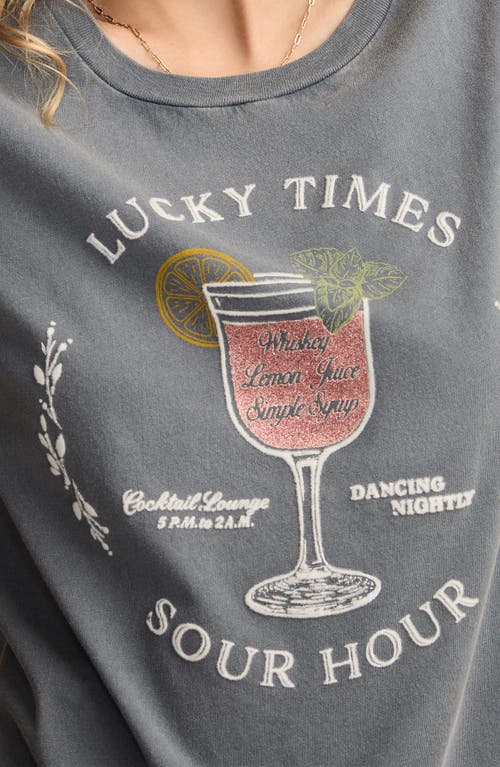 Lucky Brand Sour Hour Cotton Graphic T-shirt In Gray