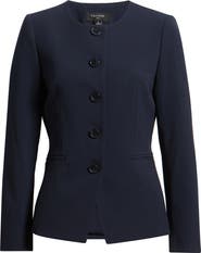 Tahari ASL Collarless Jacket