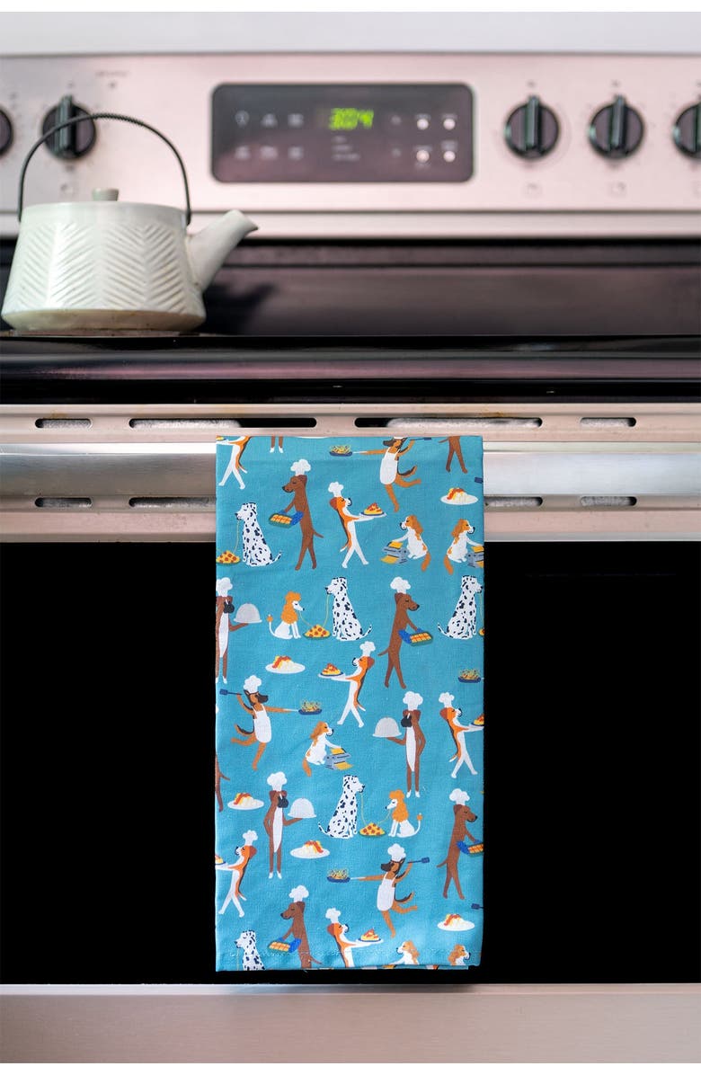 Puppington Dog Kitchen Towels - Pasta Pups & Pizza Pawty, Alternate, color, Pasta Pups And Pizza Pawty
