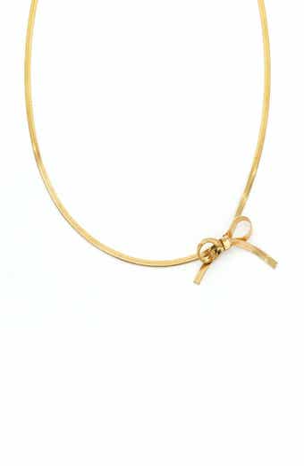 Panacea Snake Chain Bow Necklace