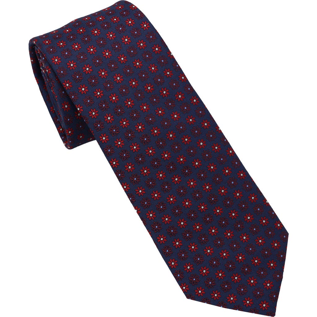 Ben Sherman Floral Medallion Tie In Blue