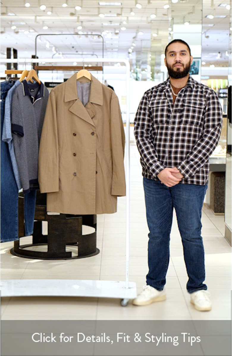 Short Cotton Blend Trench Coat, sales video thumbnail