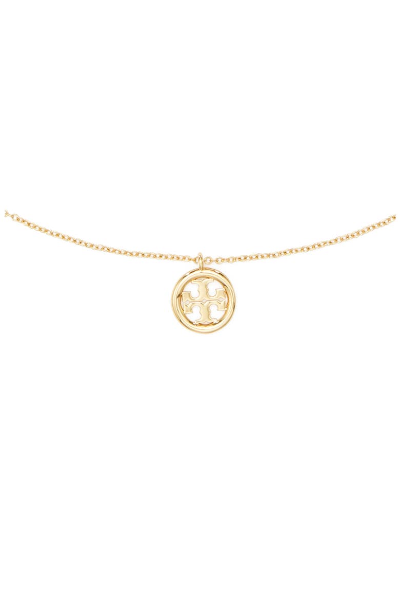 Icon Circle Pendant Necklace, Alternate, color, TORY GOLD