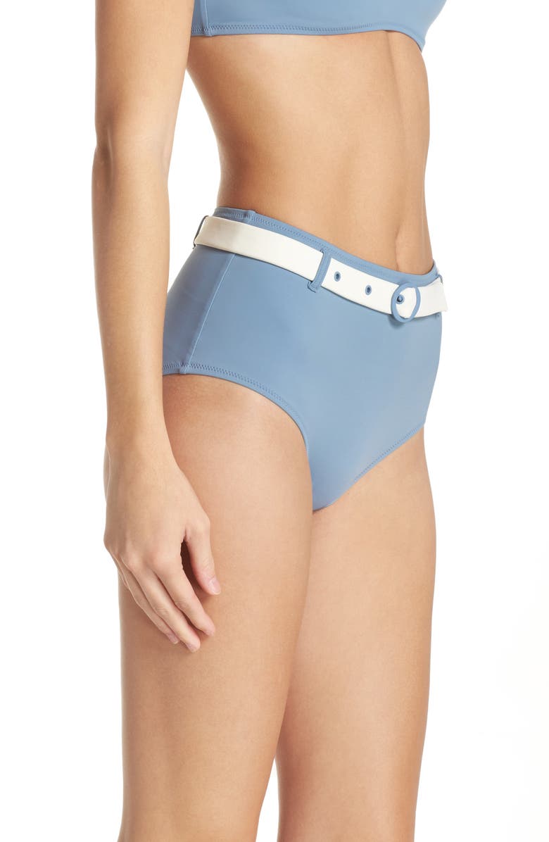 Solid & Striped The Quinn Belted High Waist Bikini Bottoms, Alternate, color,