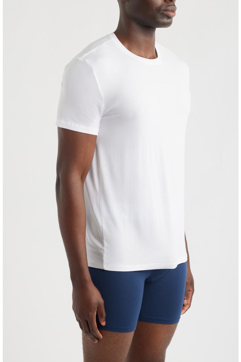 3-Pack Modern Fit Second Skin Crewneck T-Shirts, Alternate, color, WHITE