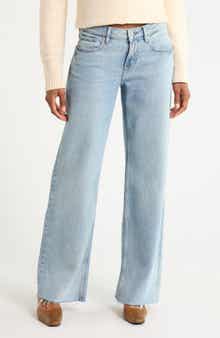 Baggy Raw Hem Wide Leg Jeans