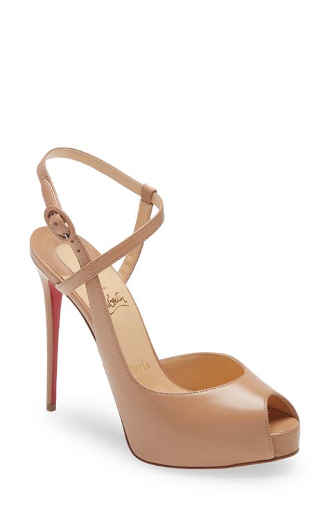 Nude heels red bottoms hotsell