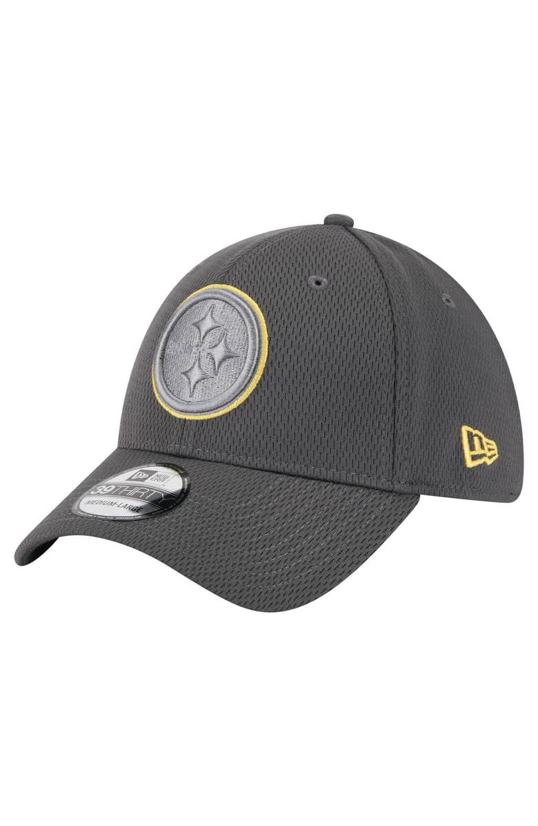 New Era Men's New Era Graphite Pittsburgh Steelers  Main 39THIRTY Flex Hat, Main, color, 