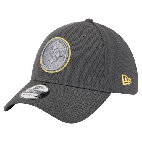 Men's New Era Graphite Pittsburgh Steelers  Main 39THIRTY Flex Hat