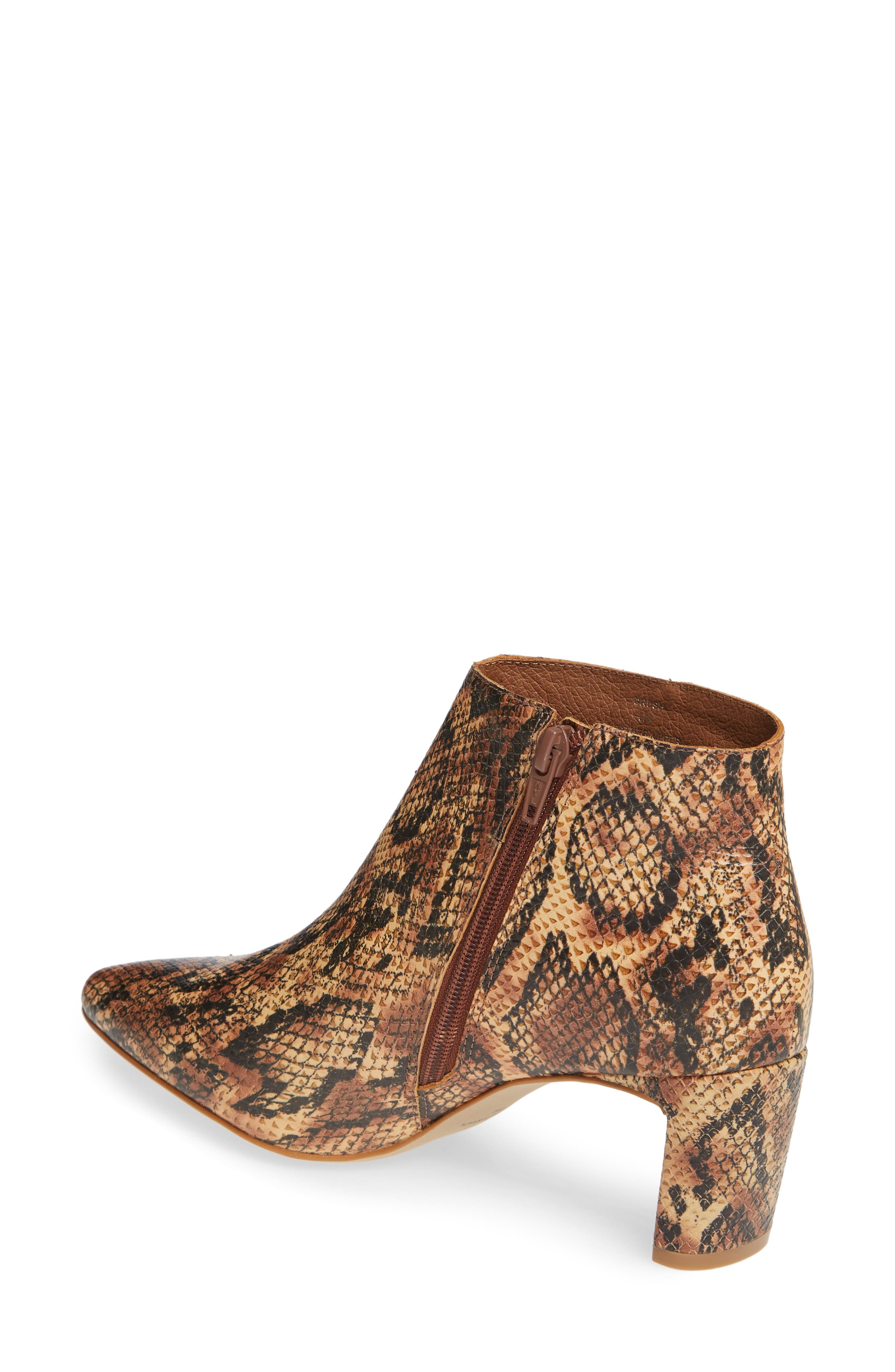 Crush Bootie, Alternate, color, NATURAL SNAKE PRINT LEATHER