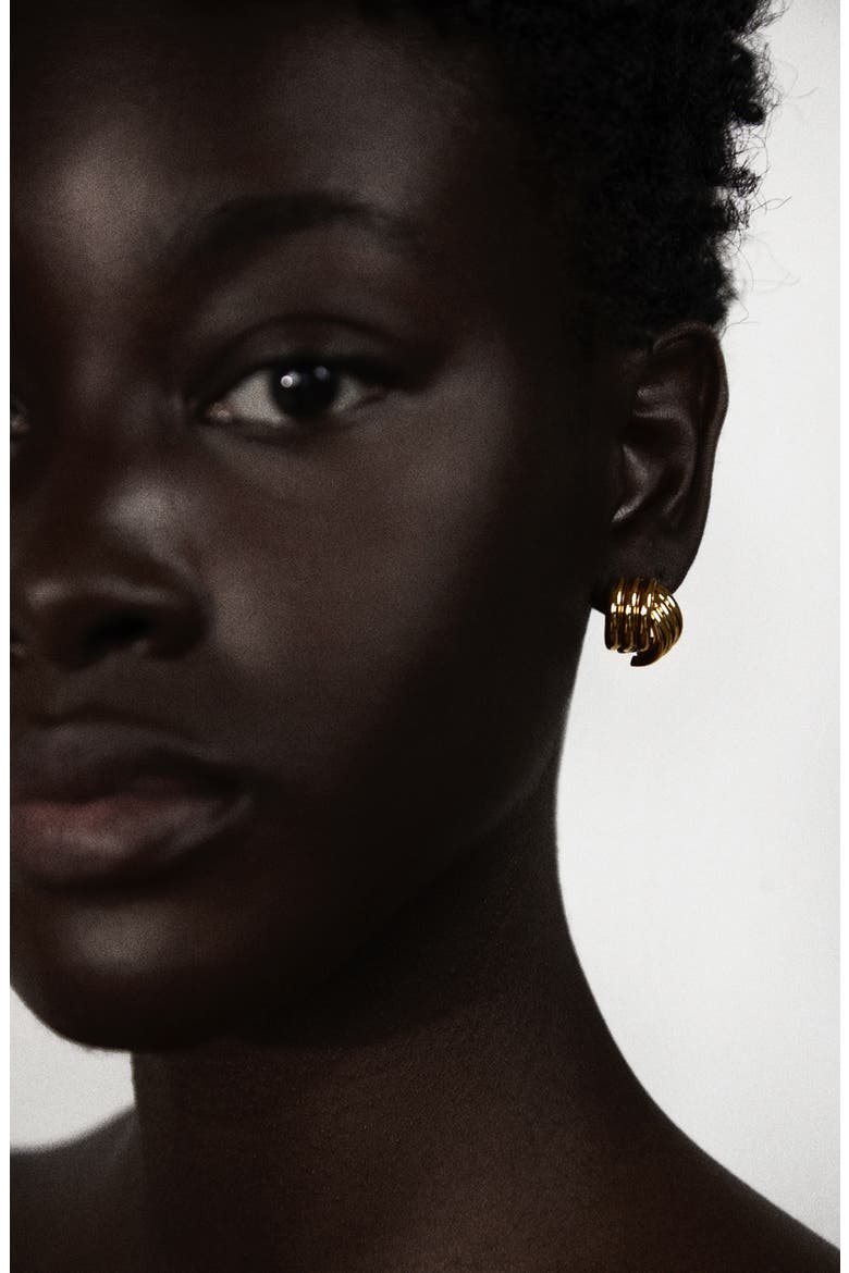 Love Knot Earrings, Alternate, color, Gold
