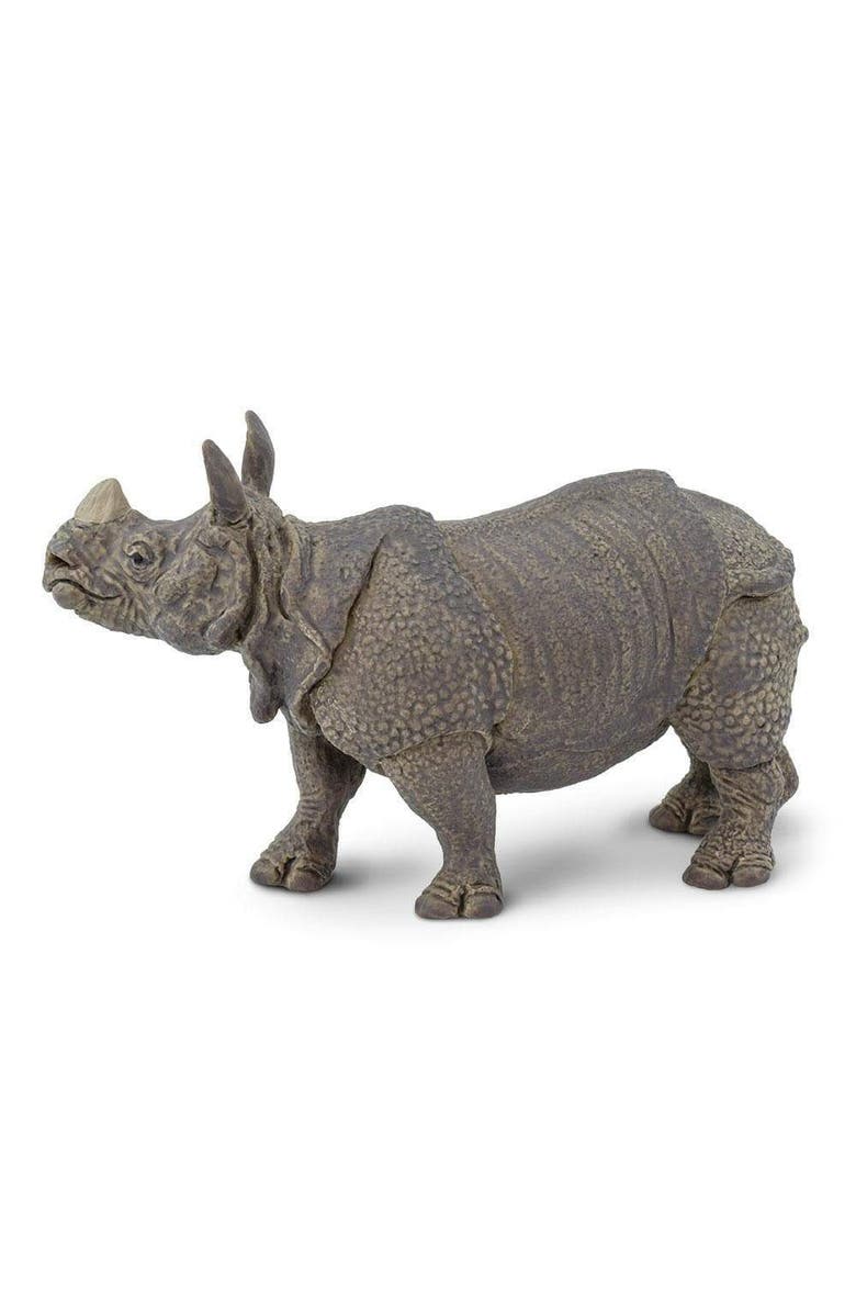 Safari Ltd. Indian Rhino Kids Toy Figure, Alternate, color, NO COLOR