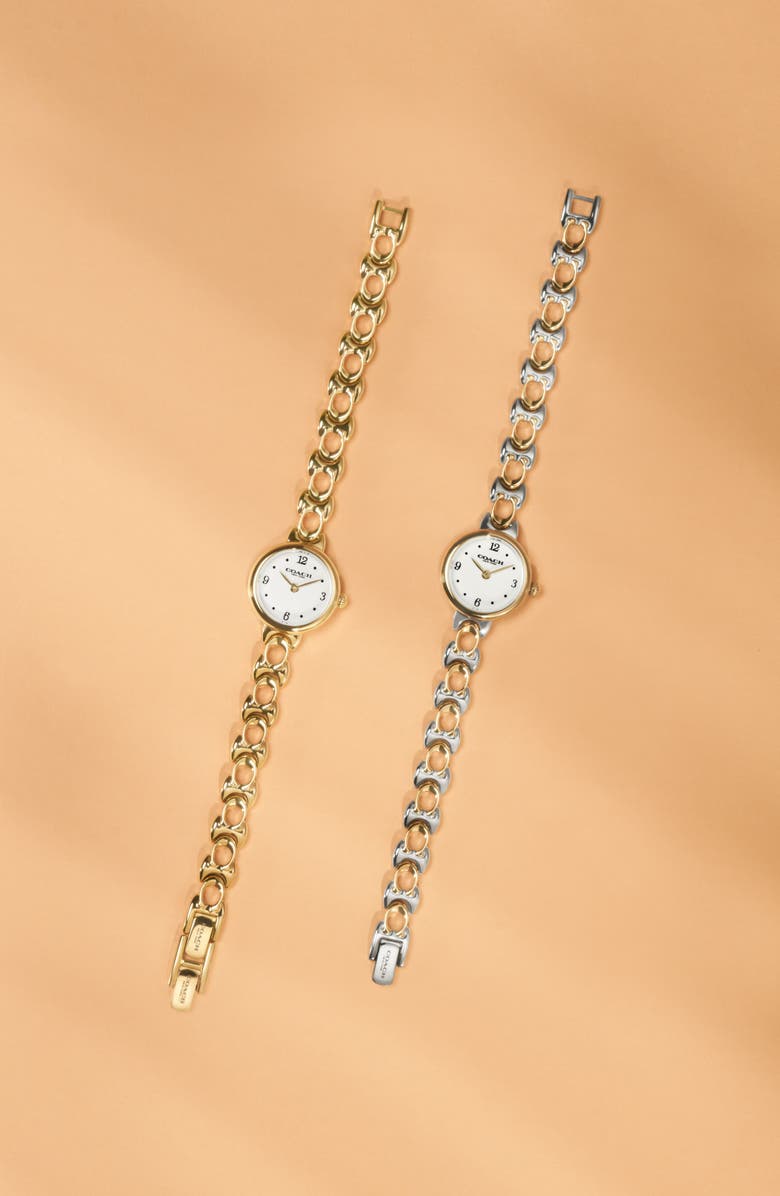 COACH Iris Bracelet Watch, 22.5mm, Alternate, color, White/ Gold