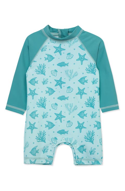Ocean Long Sleeve Rashguard Swimsuit (Baby)