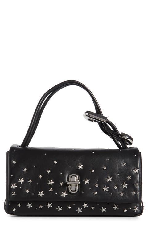 The Mini Dual Star Studded Leather Top Handle Bag