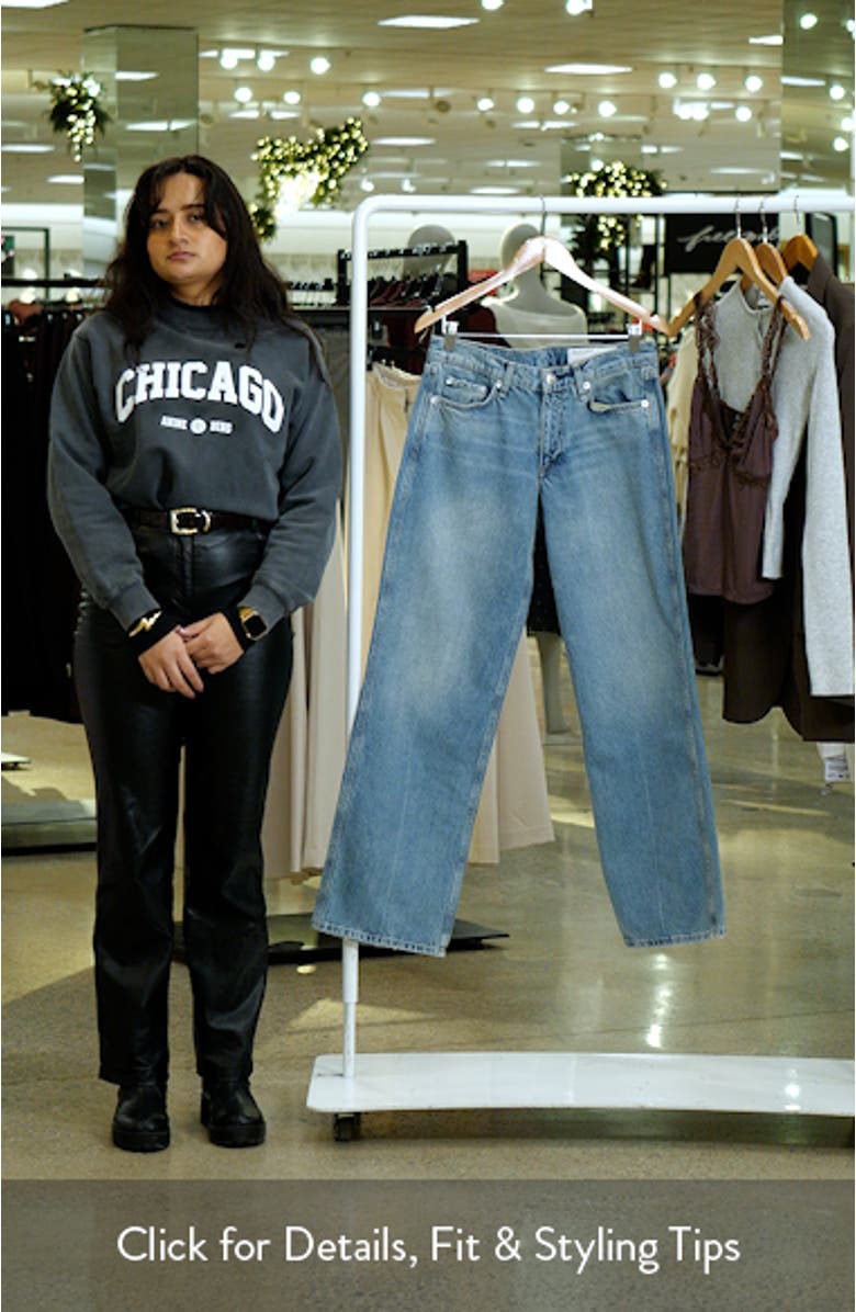 Saige Low Rise Relaxed Straight Jeans, sales video thumbnail