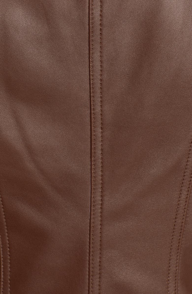 Badgley Mischka Collection Badgley Mischka Gia Leather Biker Jacket, Alternate, color, 