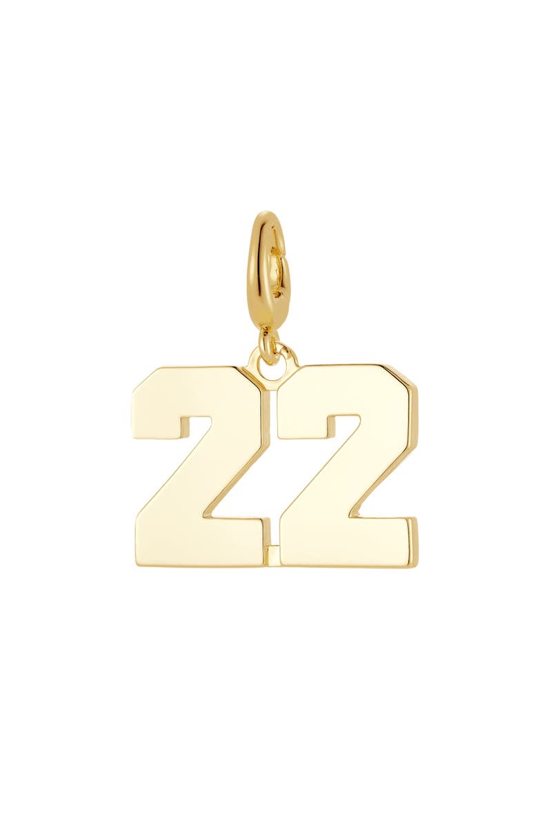 The Drip Bros Drip Digits Number Pendant Charm, Main, color, Gold 22